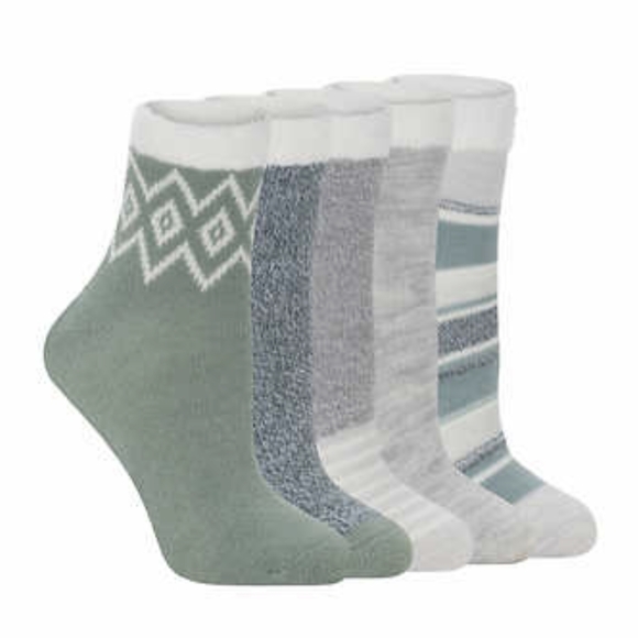 Lemon Ladies' Ankle Cozy Sock 5-pair - green - Picture 2 of 5